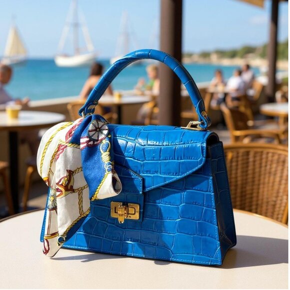 Women’s Handbag Designer Italian Leather – Nala Blue - Picture 1 of 7